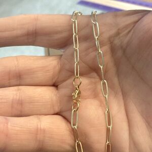Paperclip chain!  18”, 14 kt gold filled, 4 mm  chain necklace
